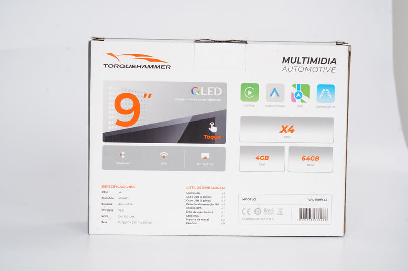 9 英寸 IPS 2.5D 车载多媒体导航一体机 VPL-1167/464 | 八核 4G+64G，Android 14，无线 CarPlay/Android Auto，GPS 导航，5G WiFi 蓝牙 5.0，360° 全景摄像头支持，AHD 倒车影像，DVR 行车记录