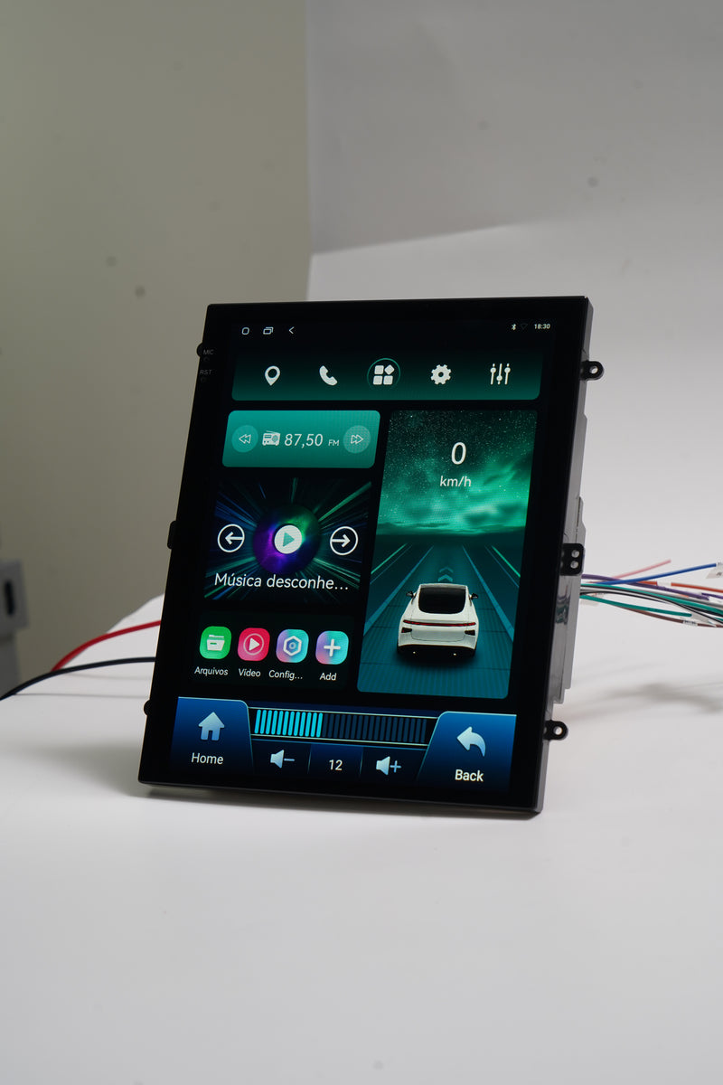 9.7 英寸 QLED 2.5D 车载多媒体导航一体机 VPL-1104 | 4 核 4G+64G，Android 14，无线 CarPlay/Android Auto，GPS 导航，5G WiFi 蓝牙 5.0，MirrorLink 手机镜像，AHD 倒车影像，DVR 行车记录，ANATEL 认证