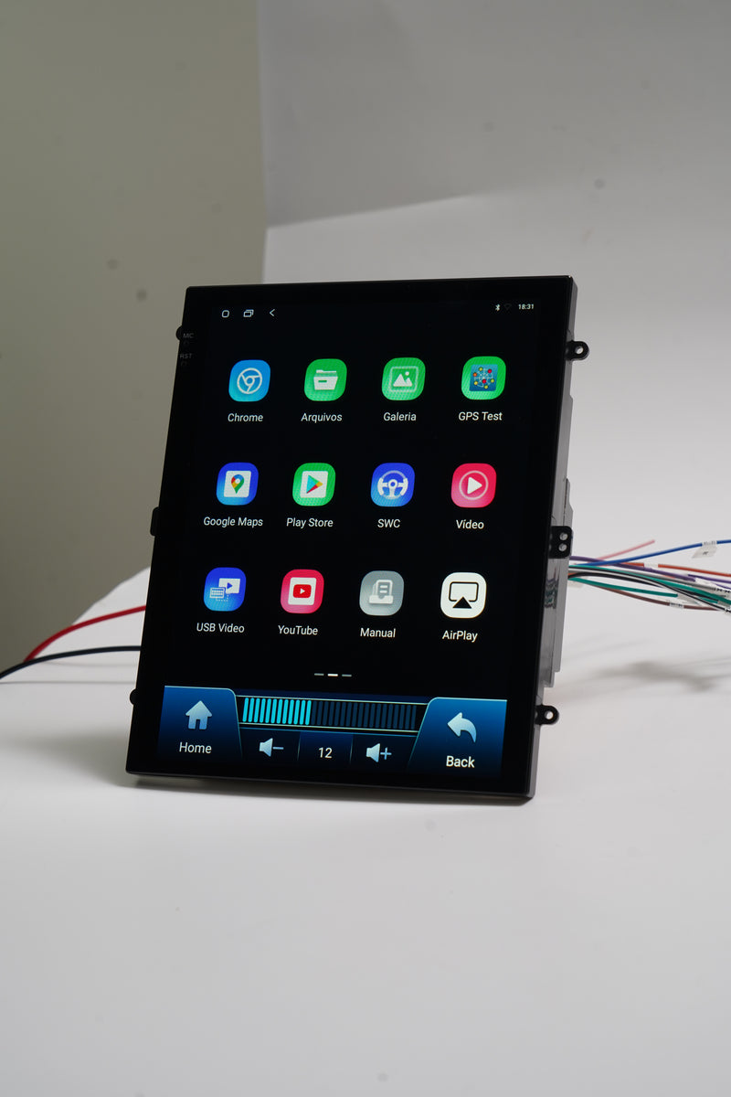 9.7 英寸 QLED 2.5D 车载多媒体导航一体机 VPL-1104 | 4 核 4G+64G，Android 14，无线 CarPlay/Android Auto，GPS 导航，5G WiFi 蓝牙 5.0，MirrorLink 手机镜像，AHD 倒车影像，DVR 行车记录，ANATEL 认证