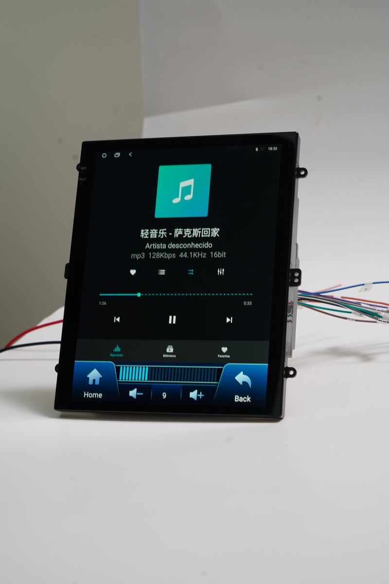9.7 英寸 QLED 2.5D 车载多媒体导航一体机 VPL-1104 | 4 核 4G+64G，Android 14，无线 CarPlay/Android Auto，GPS 导航，5G WiFi 蓝牙 5.0，MirrorLink 手机镜像，AHD 倒车影像，DVR 行车记录，ANATEL 认证
