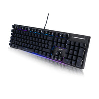 IT-BLUE 西班牙语 105 键有线机械键盘 青轴 RGB 背光电竞游戏键盘 台式笔记本通用办公机械键盘