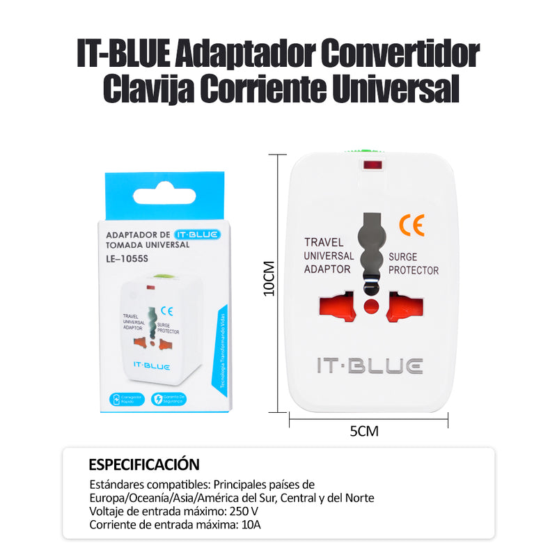IT-BLUE 全球通用旅行转换插头 多国便携电源转换器 欧美英澳日韩出国万能插座