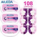 AILEDA 心形三腔洗衣凝珠 3 合 1/4 合 1 多香型浓缩留香洗衣珠 108颗，洗衣凝珠（3款混合）