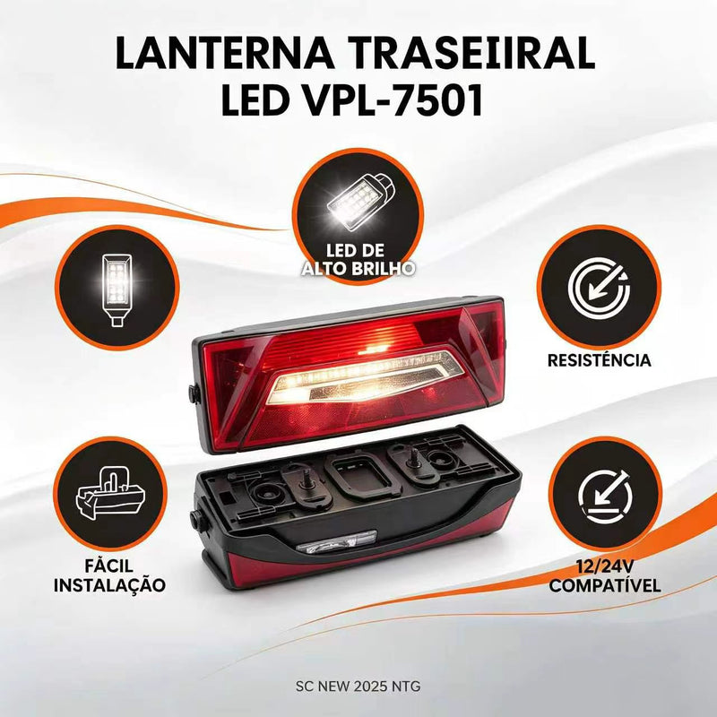 TORQUEHAMMER VPL-7501 斯堪尼亚NTG卡车专用LED尾灯 12/24V通用 高亮LED 左右分体设计 原厂替换升级 防水防震 即插即用