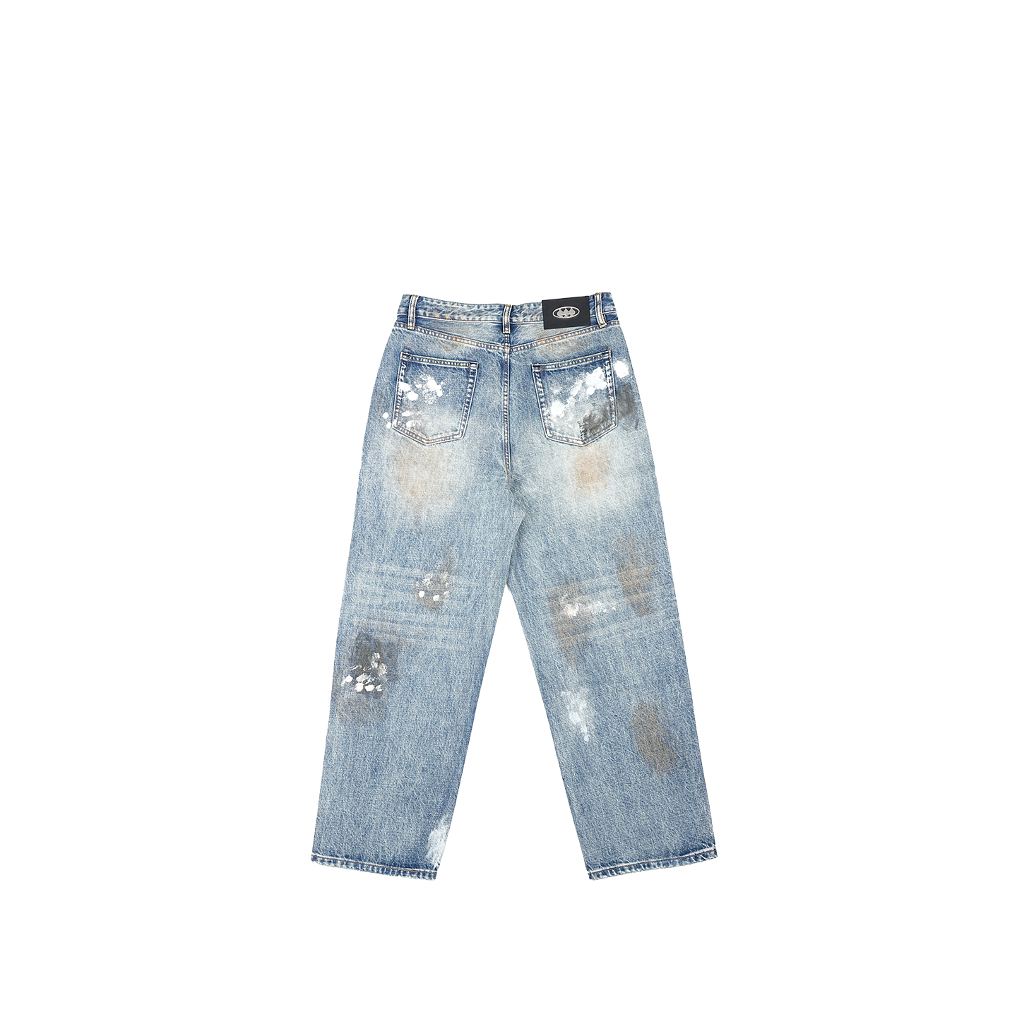 Ink-Splashed Denim Pants